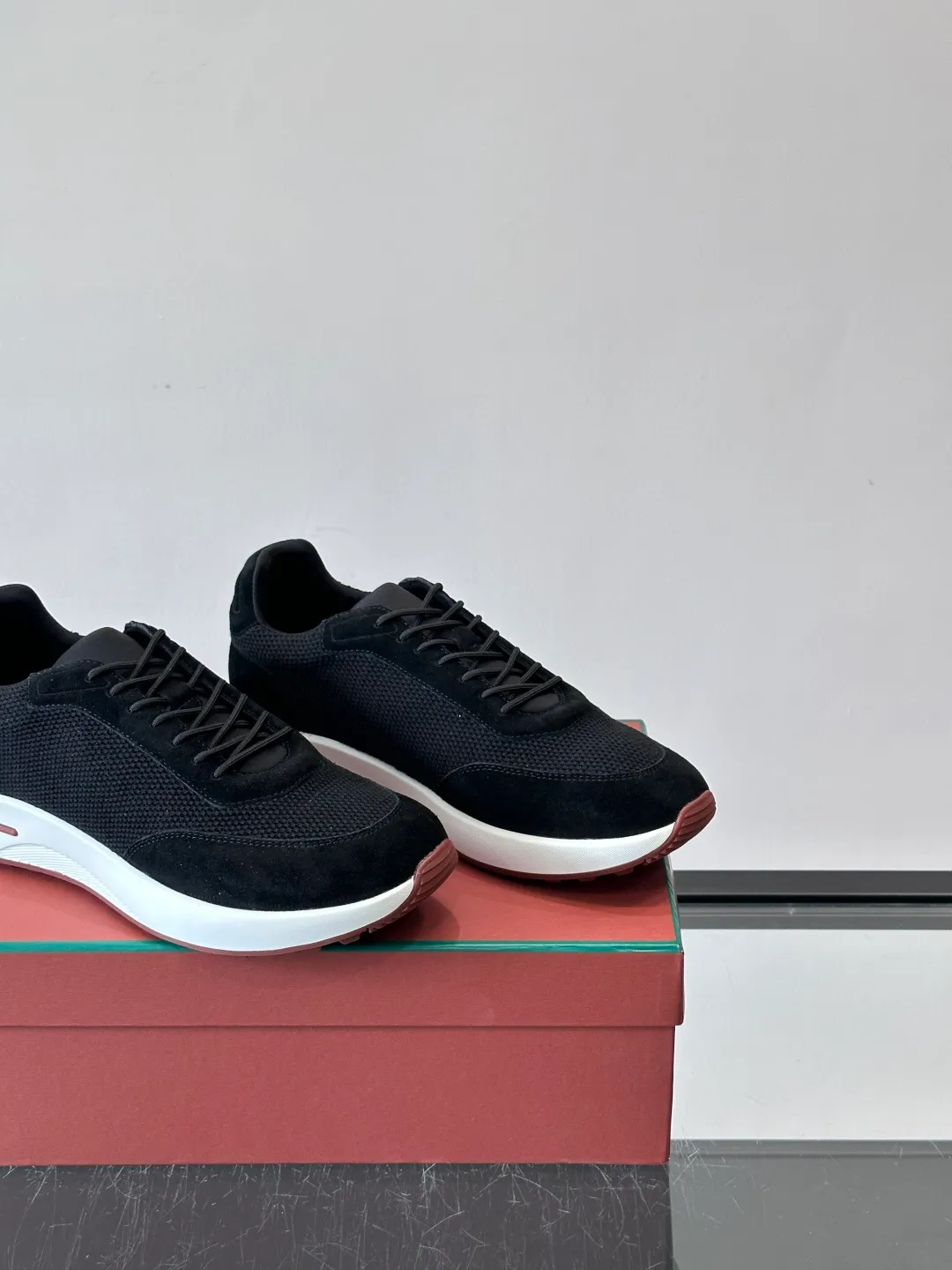 Men's men's shoes 💰p580 "Loro men's shoes 💰pian＊" Week End Walk series sports shoes, using exclusive raw materials, mesh upper + suede stitching, breathable and comfortable, rubber soles with strong grip, suitable for commuting and casual outings. Low-key high-end gray tone, versatile suit or casual wear, size: 39-44 (customized at 38.45.46)